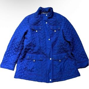 Women’s Casual Royal Blue Lightweight Puffer Jacket Size 2X